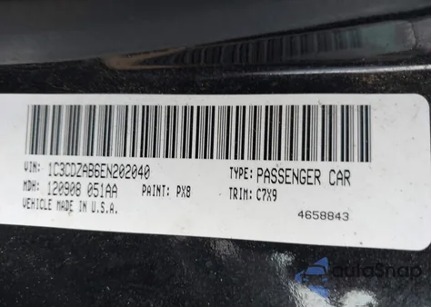 2014 Dodge Avenger Se из США, поврежденный, VIN 1C3CDZAB6EN202040